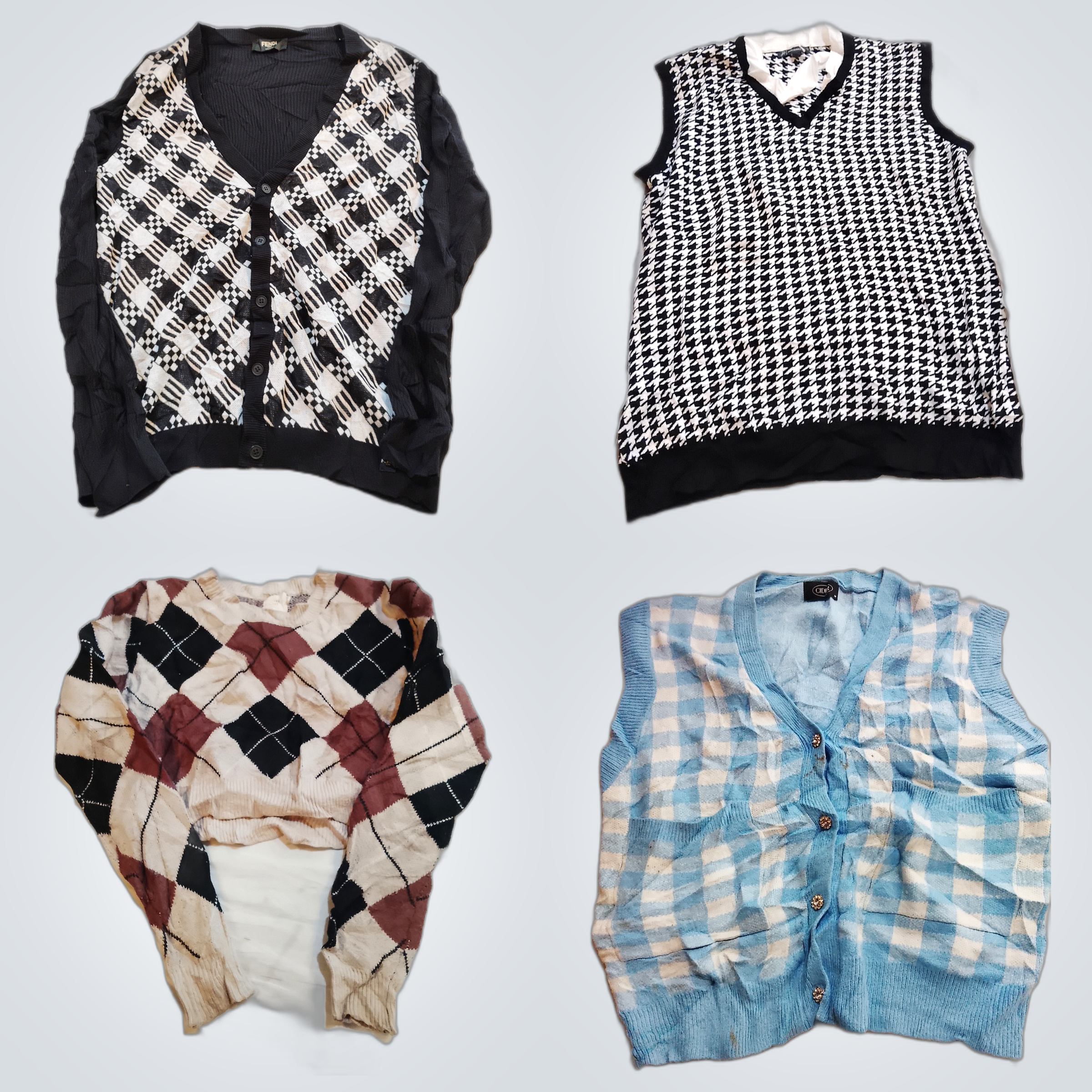 Fendi Adrianna Luxury Sweater Vest Bundle 10pc Arg..