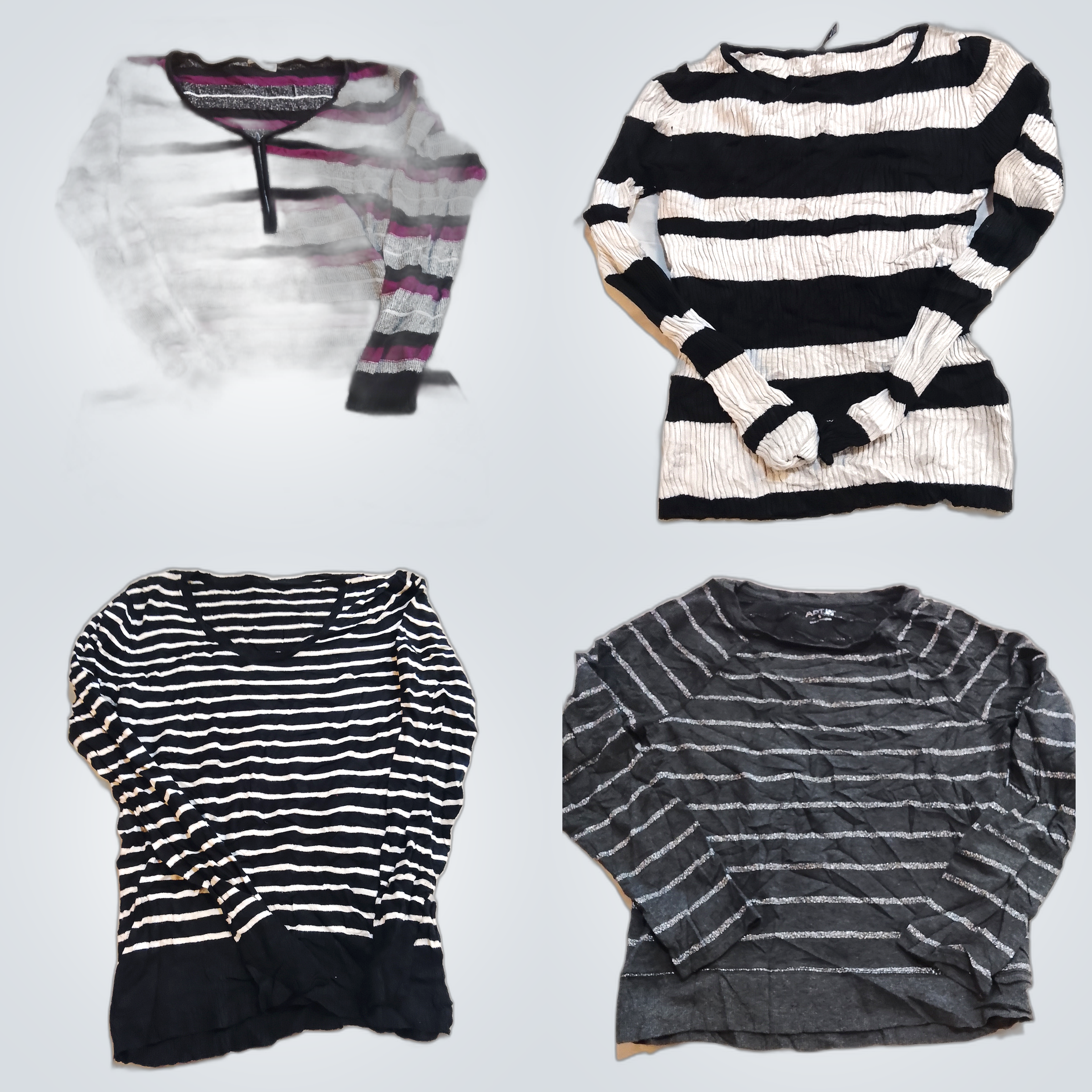 Striped Top Bundle Whryl Stradivarius APT.19 Sweat..
