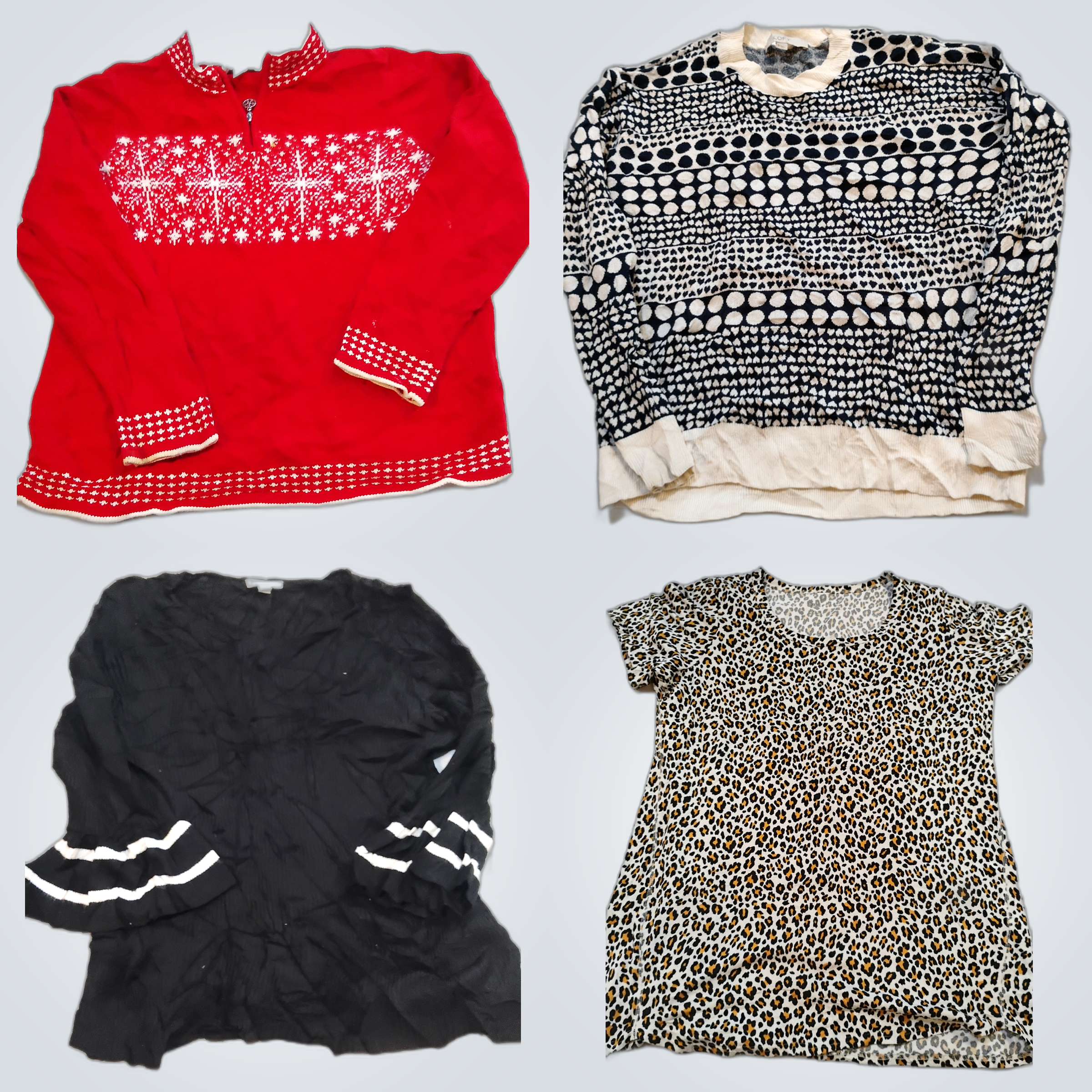 Designer Bundle: 10 Pc Mix of Sweaters, Blouses & ..