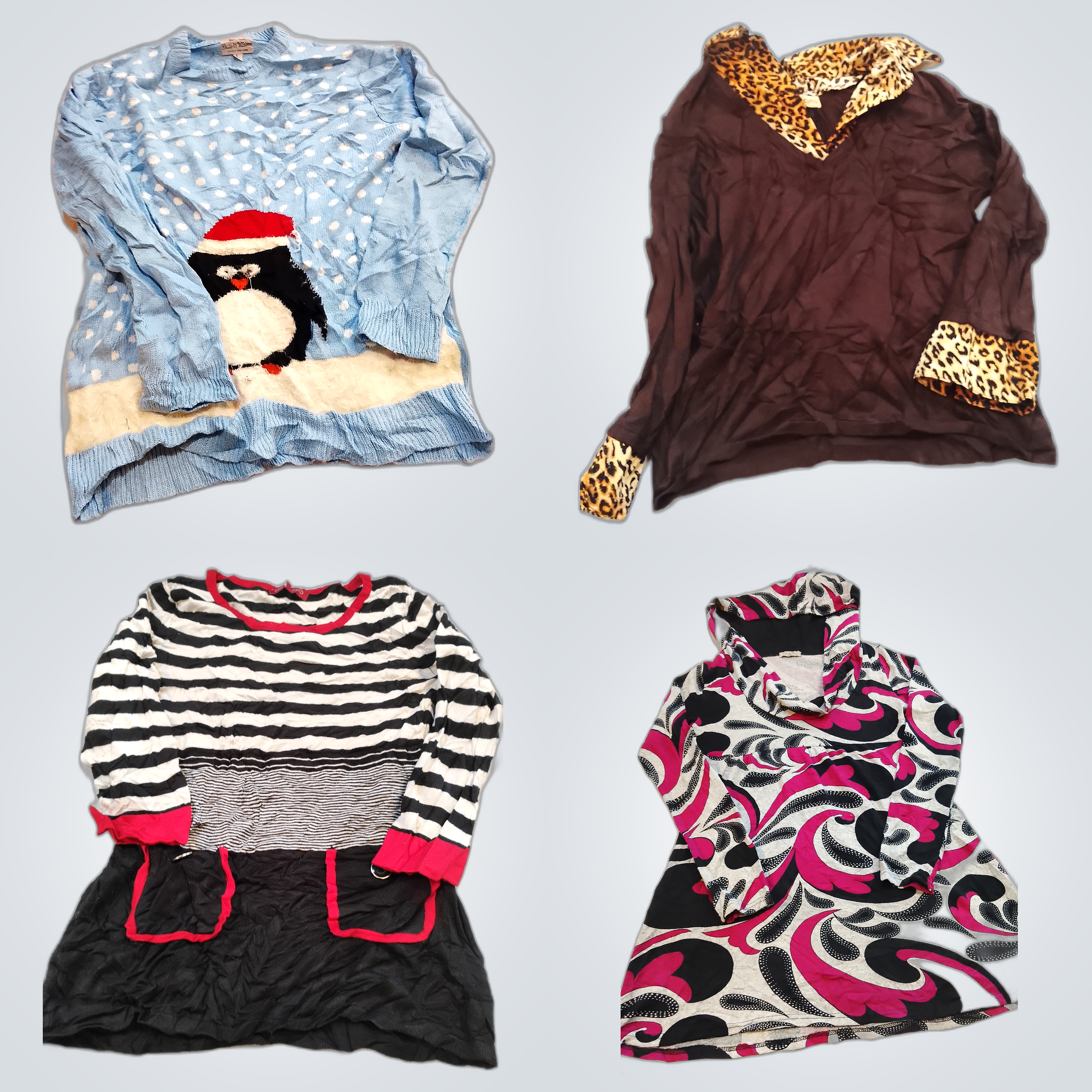 SES & More Top Brands Women's Sweater & Blouse Bun..