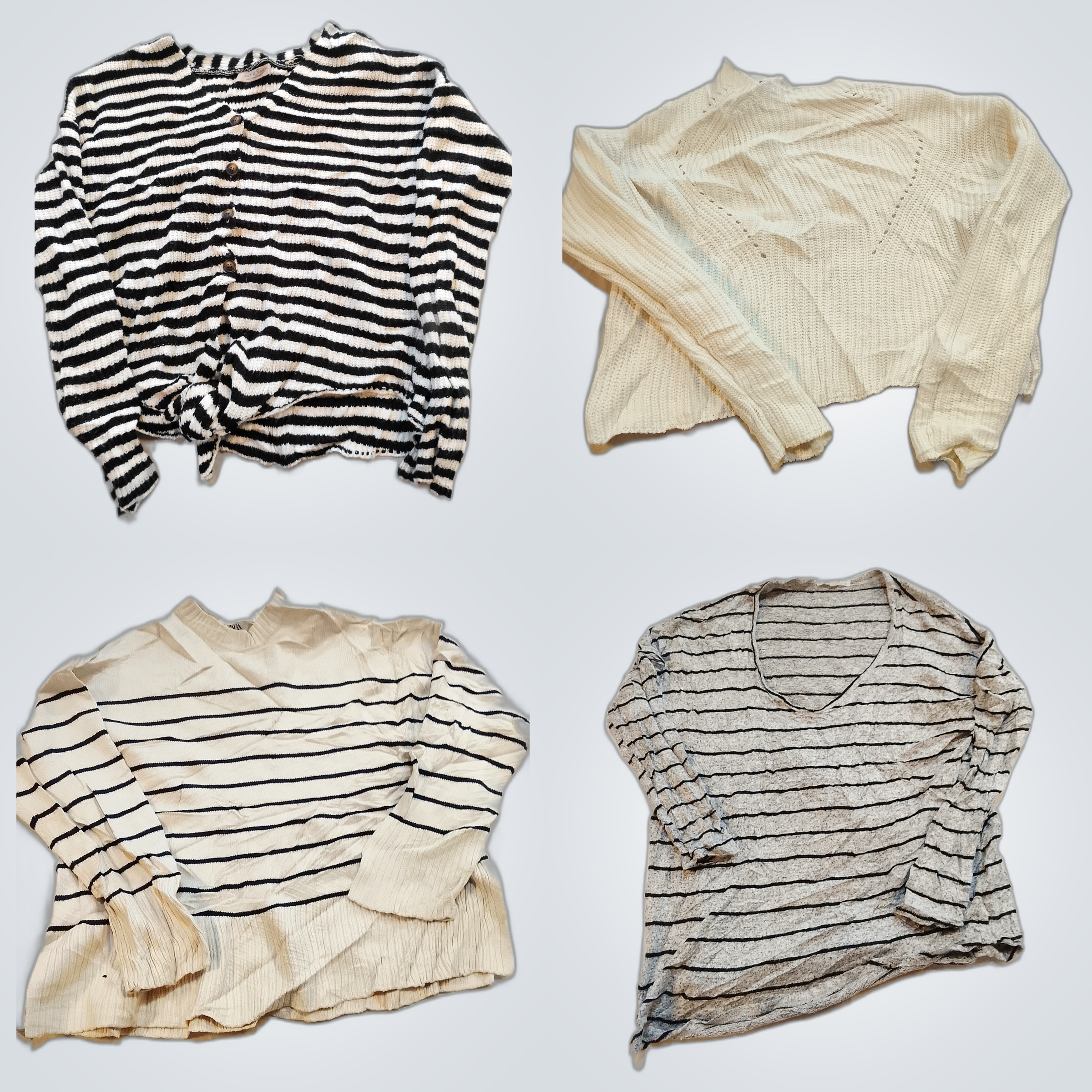 Ensemble de pulls rayés - Zara, Talbots, J.Crew et..