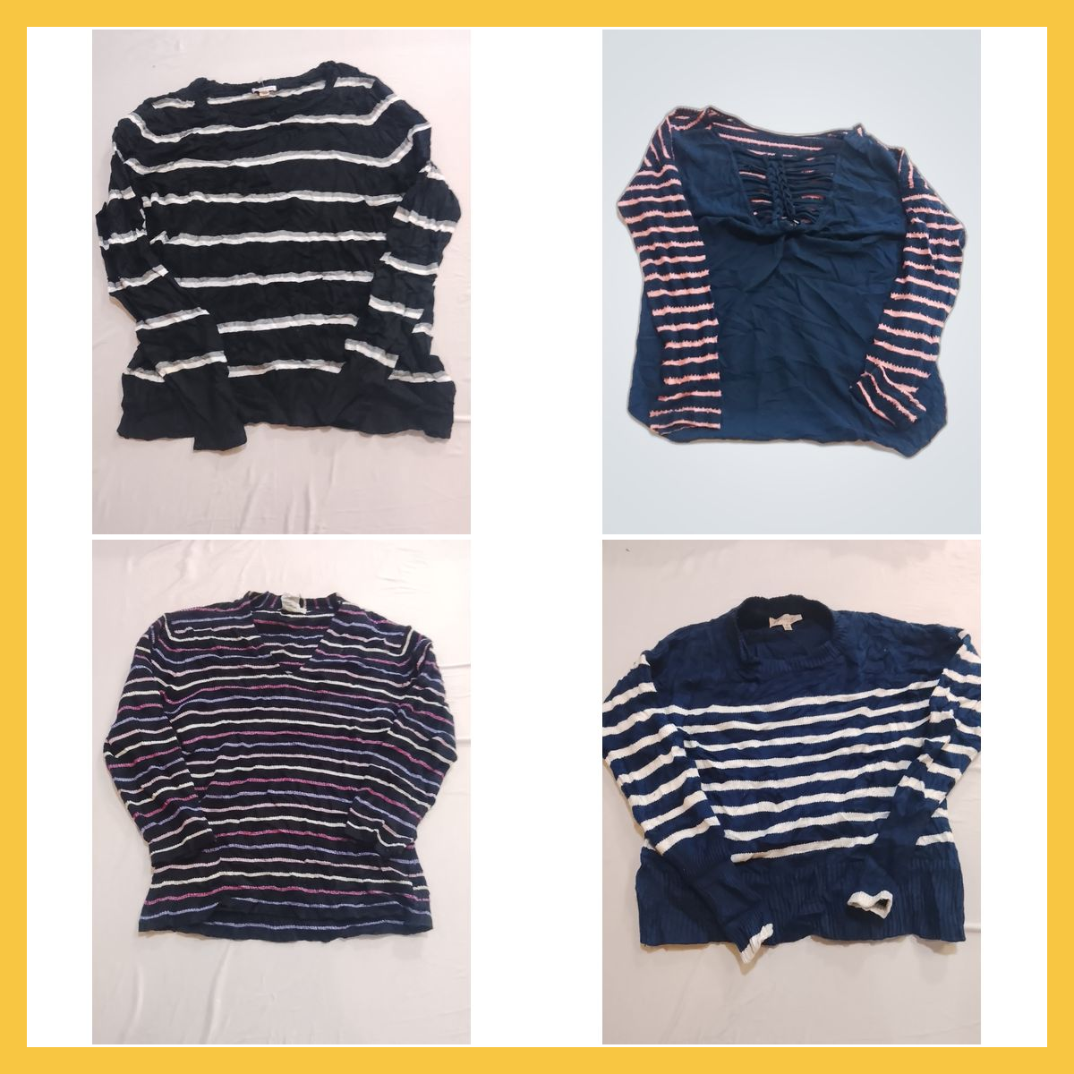 Striped Sweater Bundle - White Stag, Hippie Rose, ..