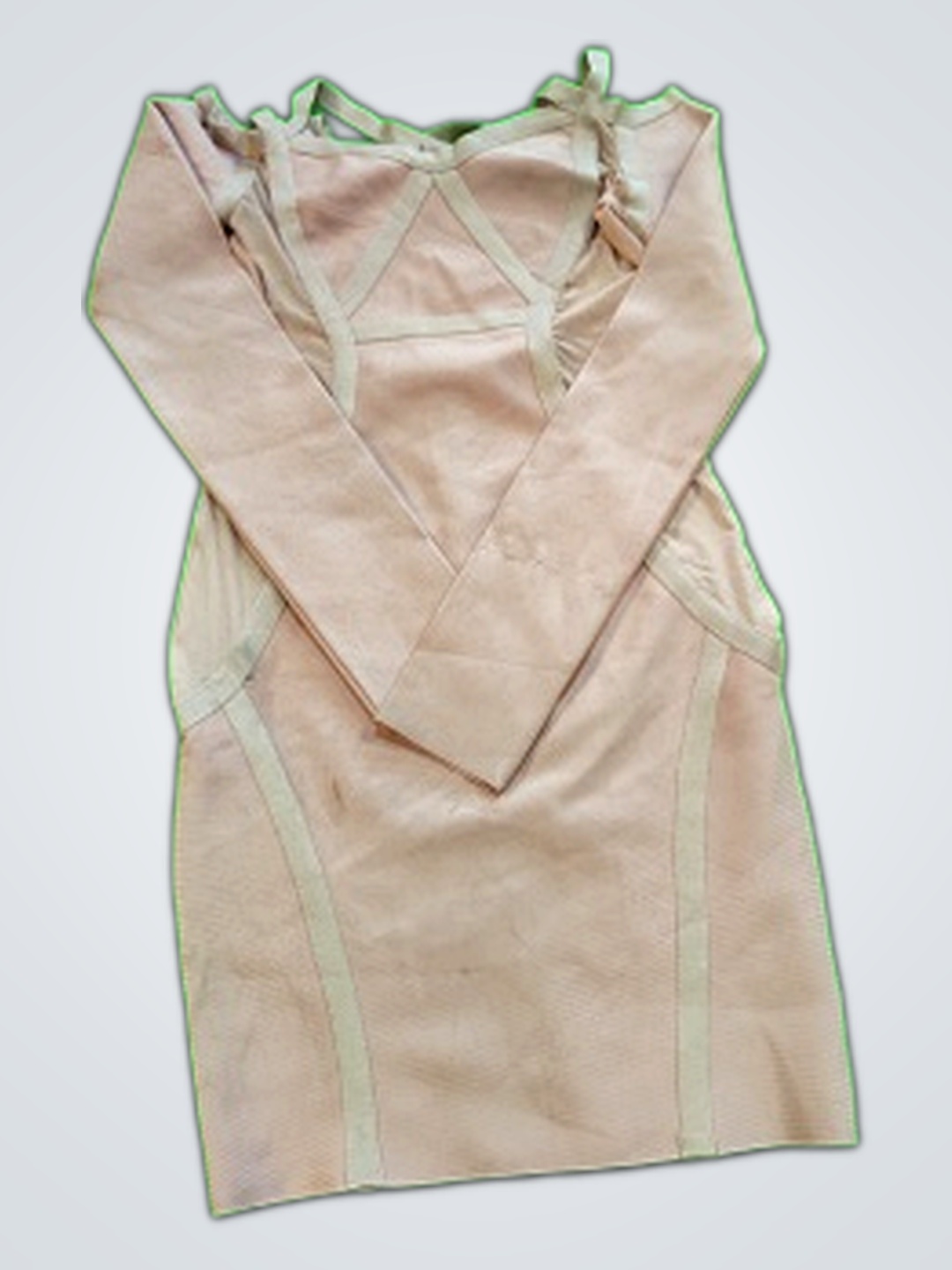 Vestido Rosa de Manga Longa