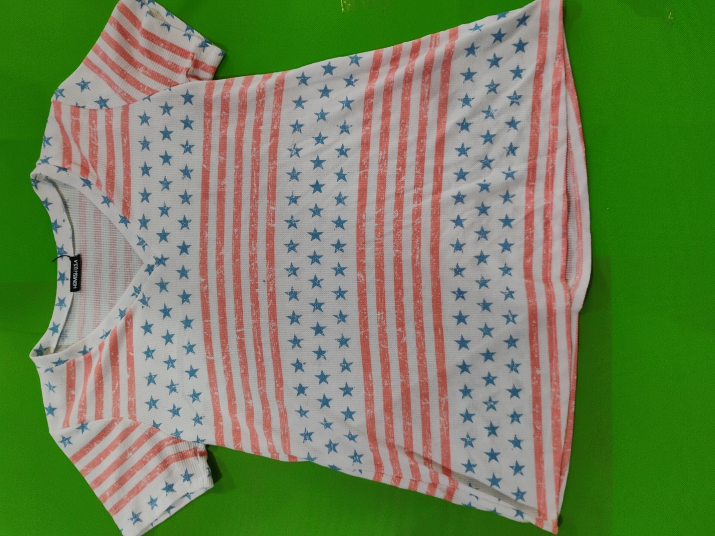 Top mit amerikanischem Flaggenmuster