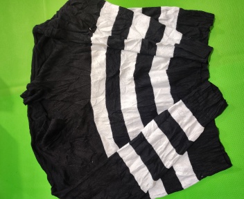 CYRUS Black and White Striped Top