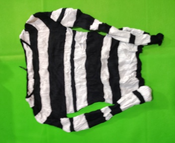 Black and White Striped Long-Sleeve Sweater