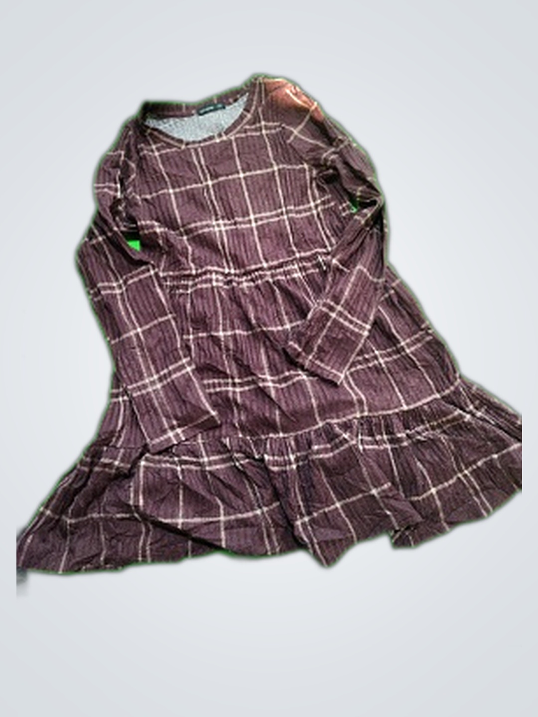 Abito a quadri marrone