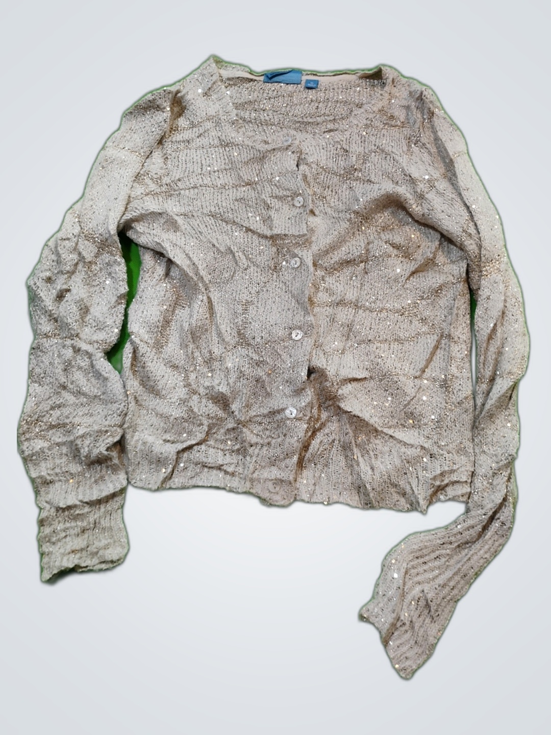 Cardigan Lavorato a Maglia Sparkly di Vera Wang