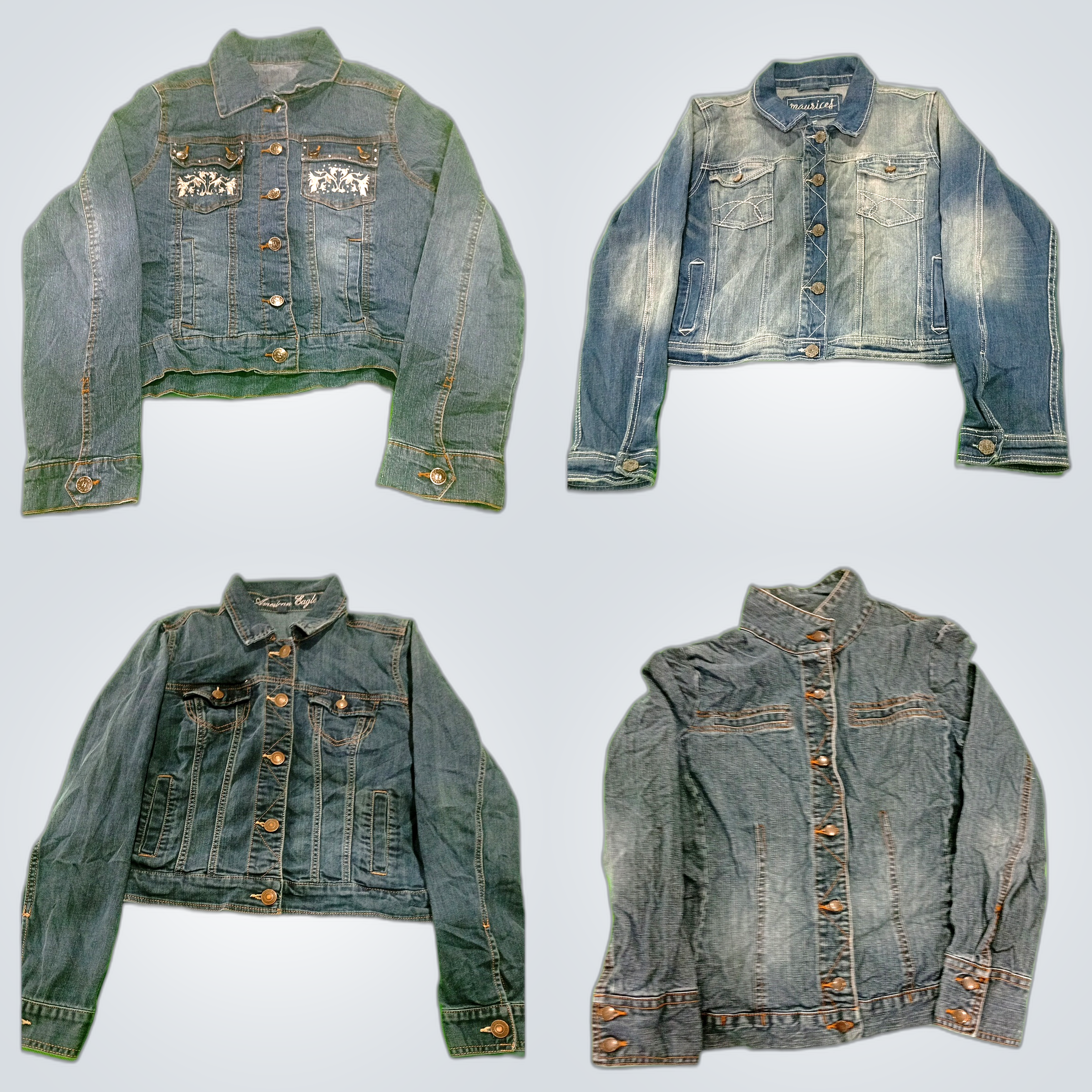 Ensemble de vestes en denim Y2K