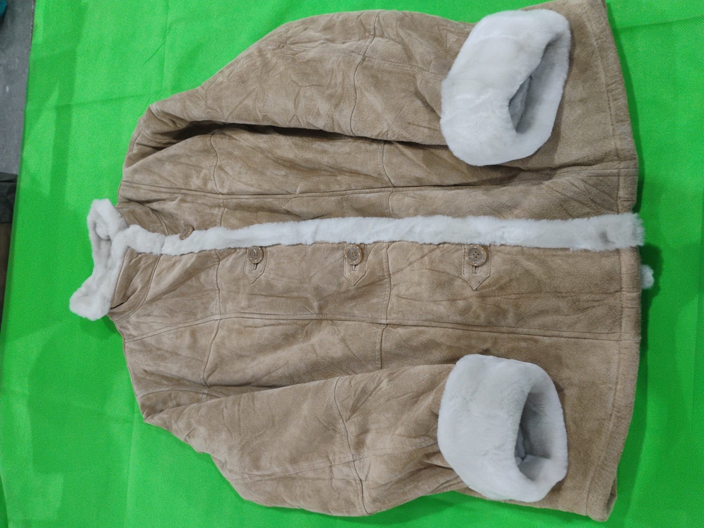 Gallery Suede Fur Trim Jacket