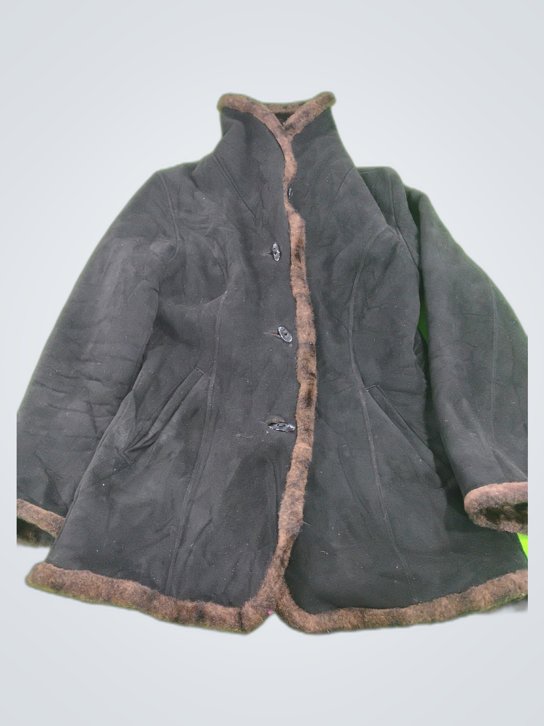 Jones New York Fur Trim Coat