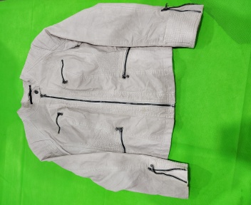 MORENA Women's White Leather Jacket