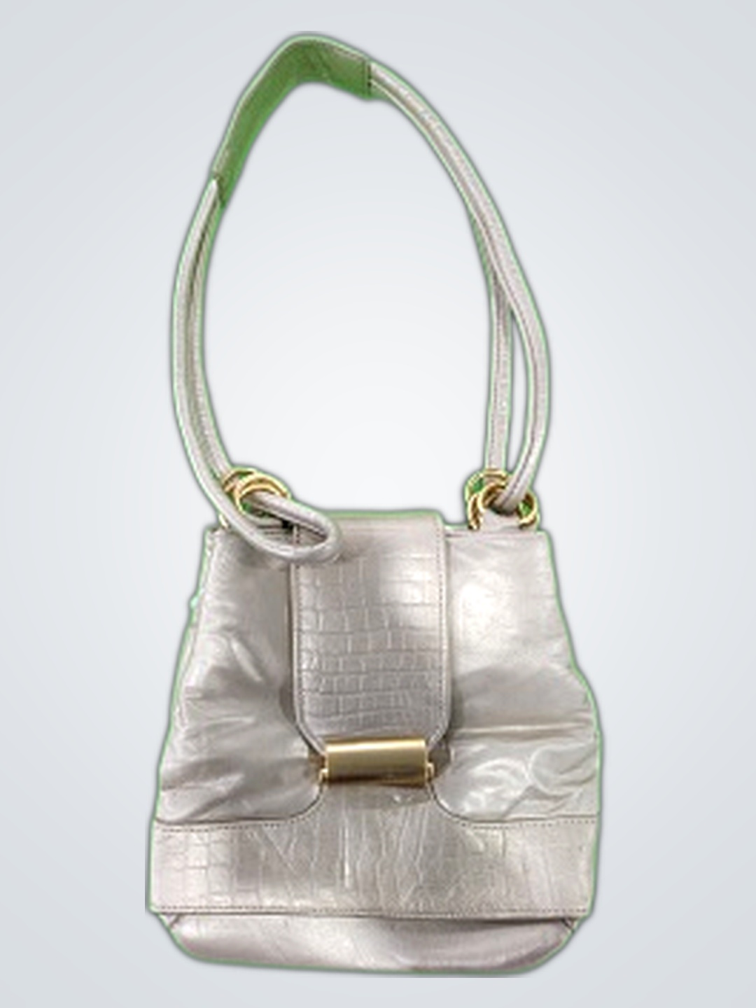 Bolsa de Mão em Couro Branco Cache