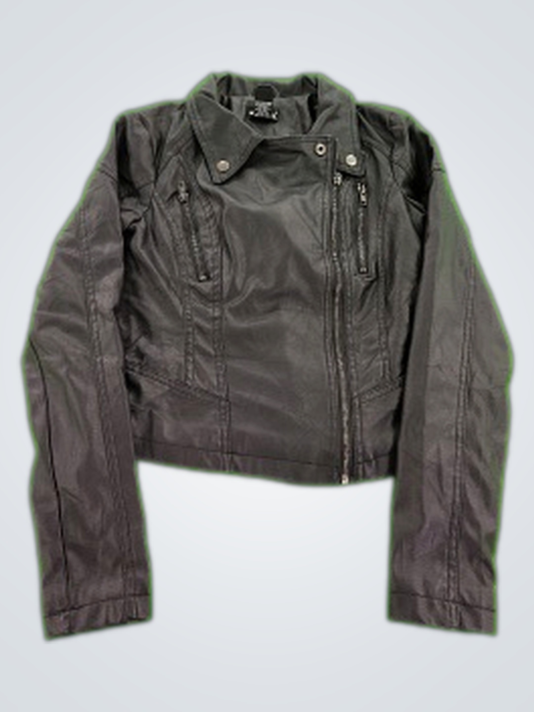 Wet Seal Black Faux Leather Jacket