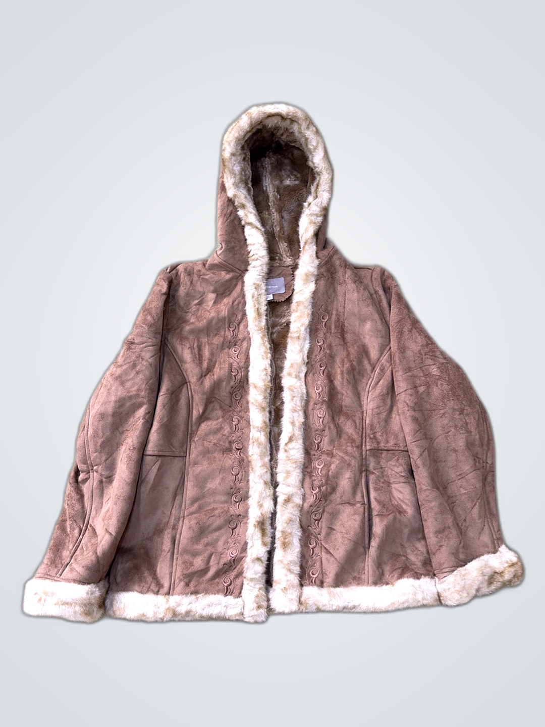 Croft & Barrow Hooded Suede Jacket