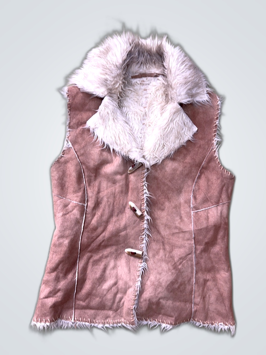 Pink Faux Fur Vest