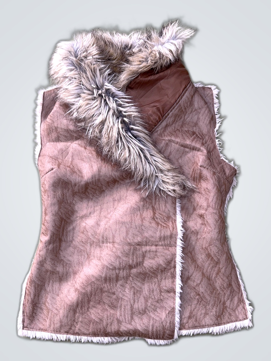 DENA NEW YORK Fur Trim Vest
