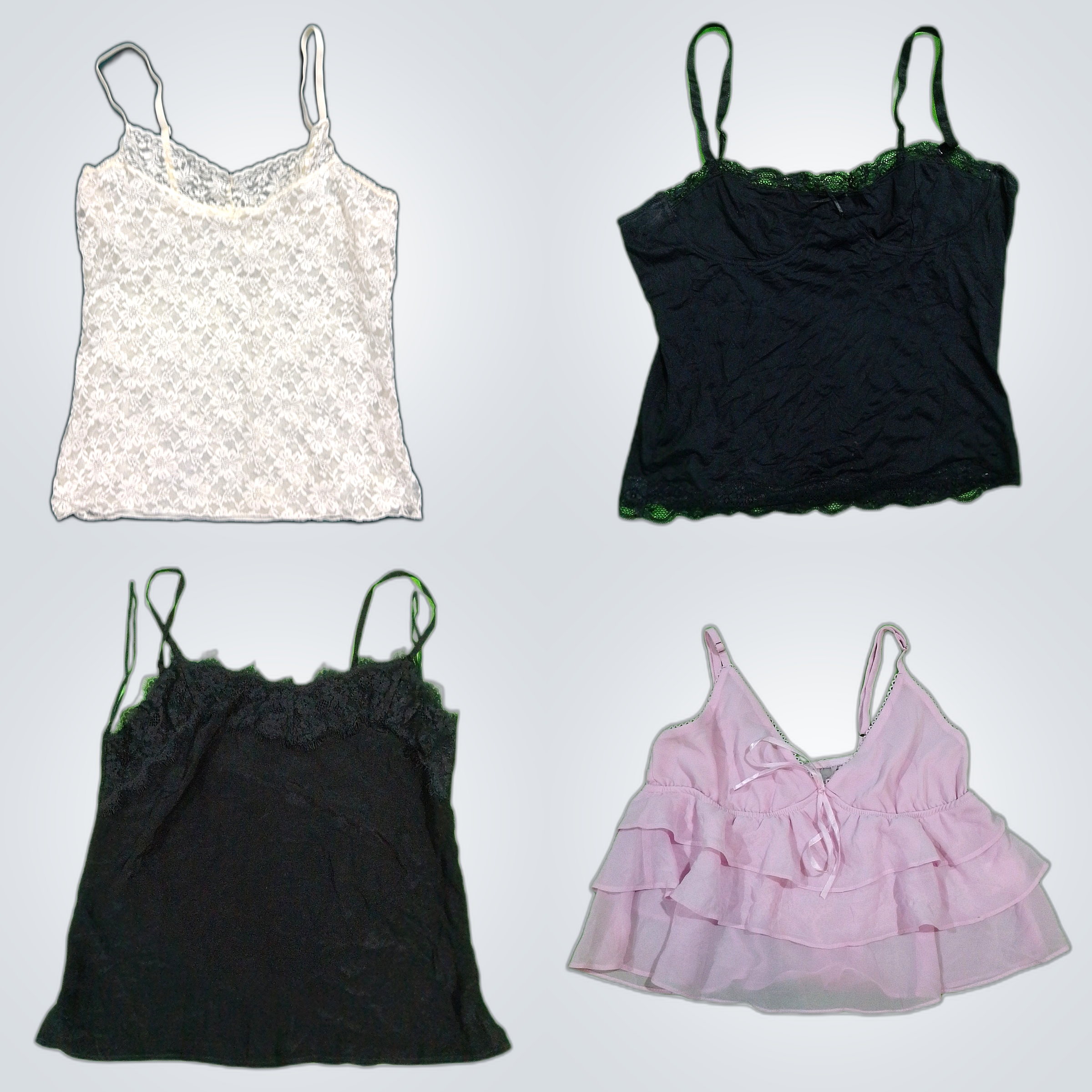 Y2K Lace Cami Tops