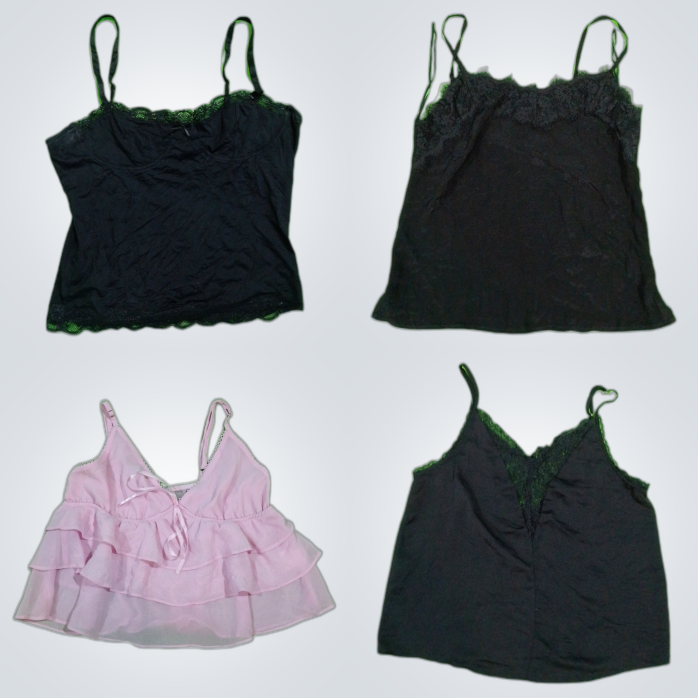 Y2K Lace Cami Tops