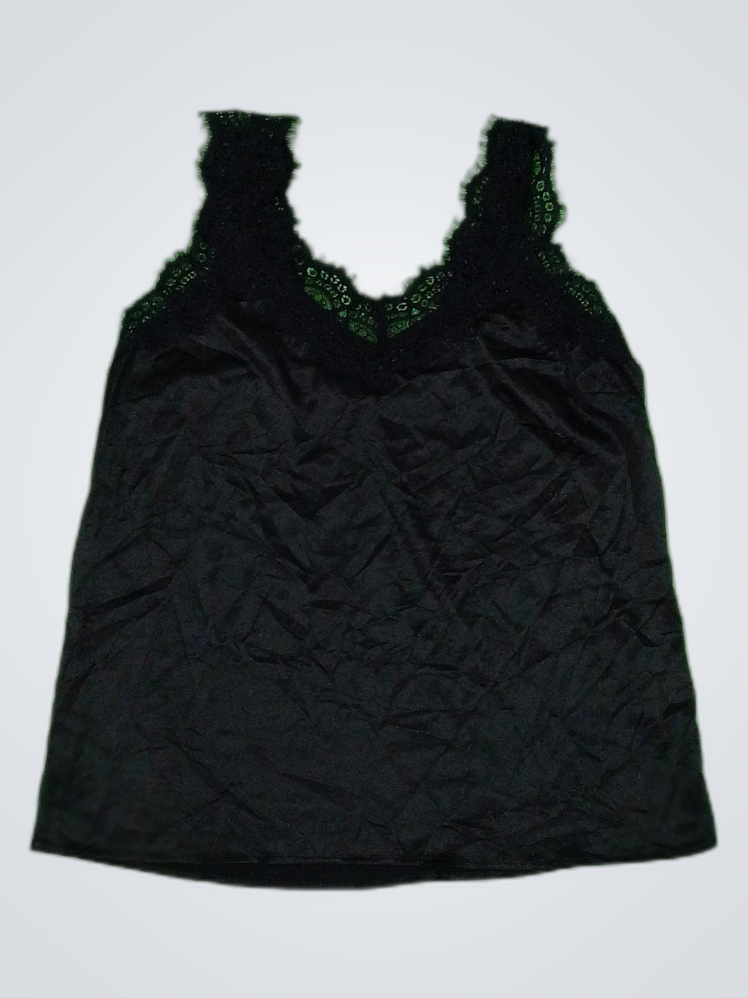 Boston Proper Black Lace Trim Camisole