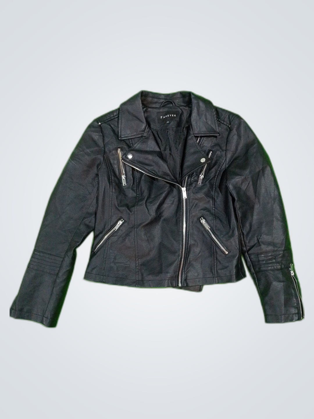 Fahsyee Black Leather Jacket
