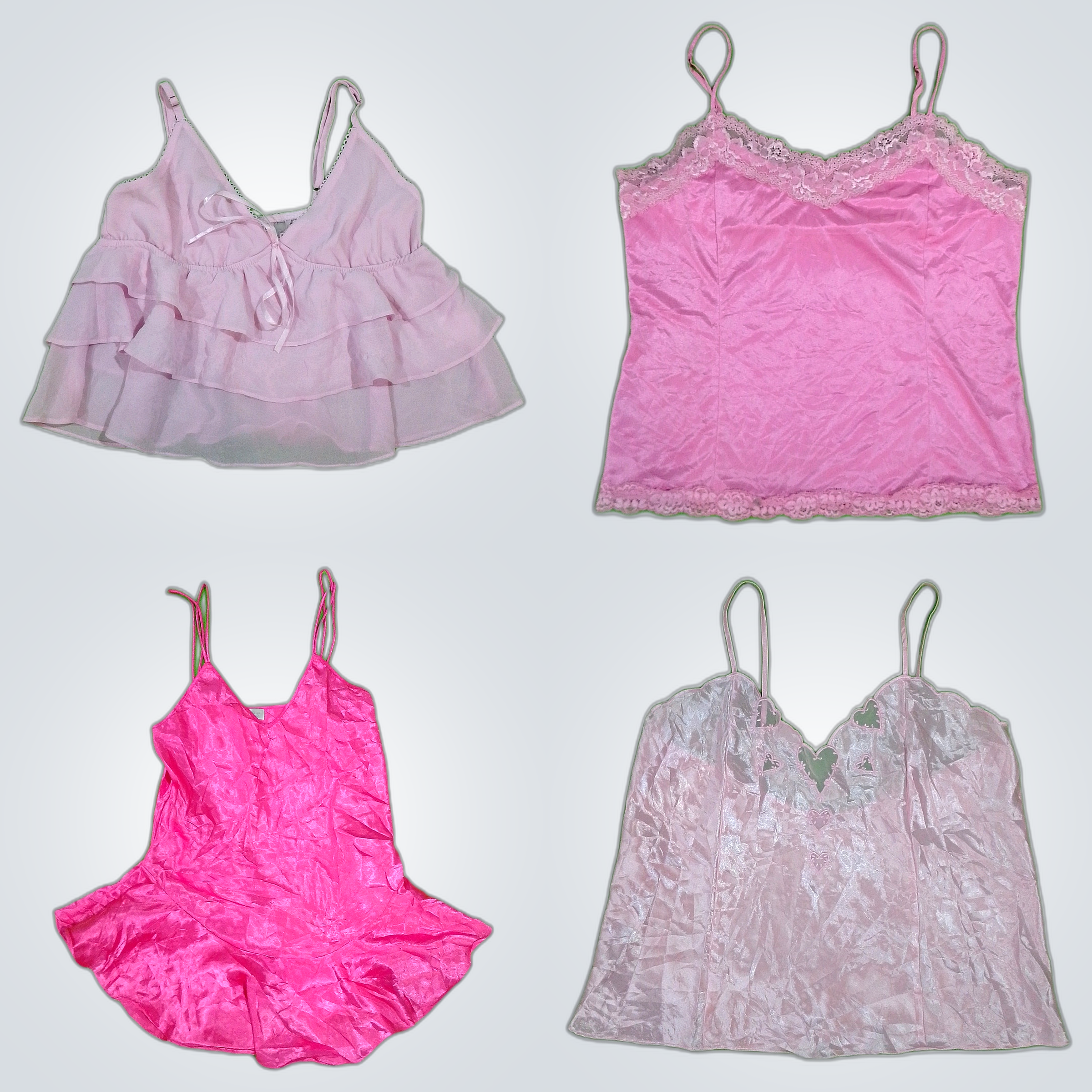 Y2K Lace Fusion Cami Tops