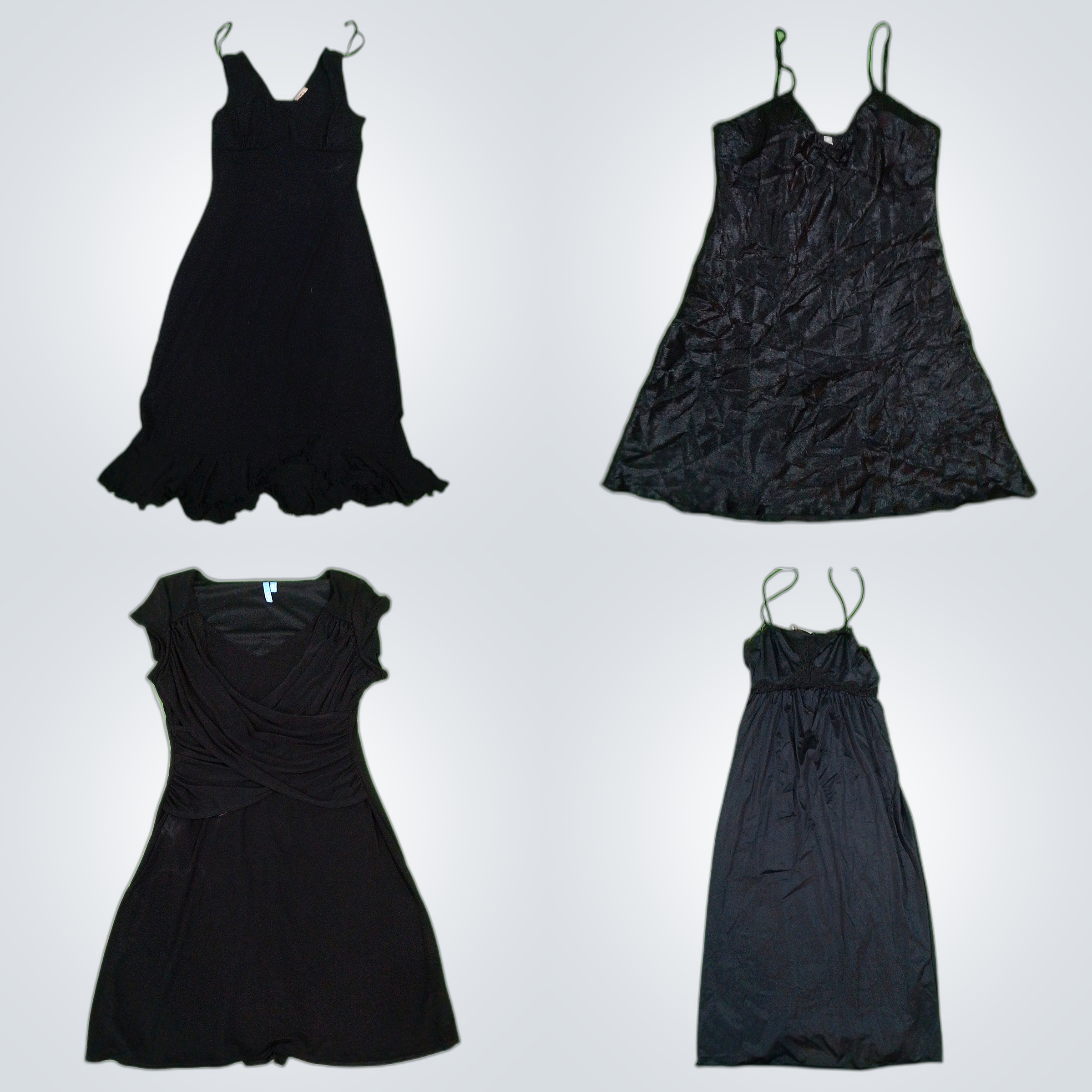 Y2K Midnight Noir Poly Dress