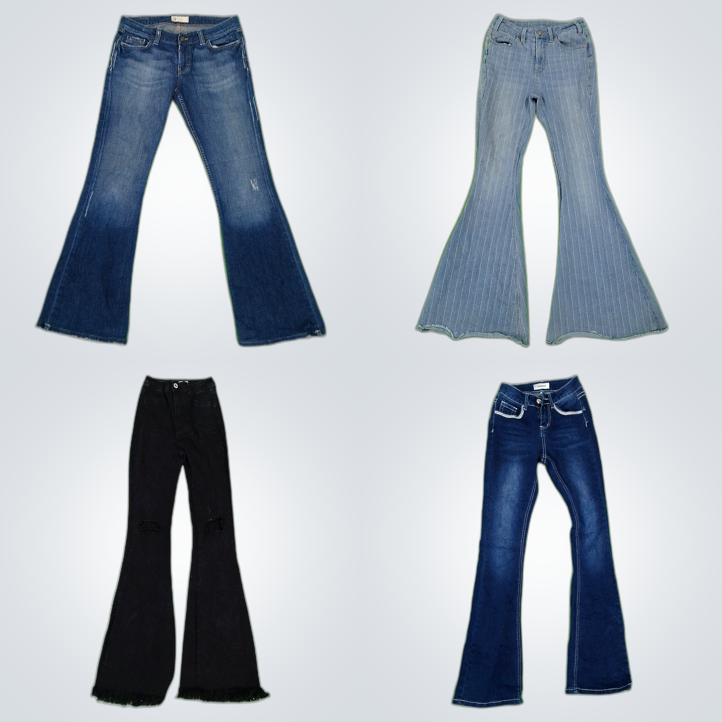 Y2K Aura Flow Denim Flared Jeans