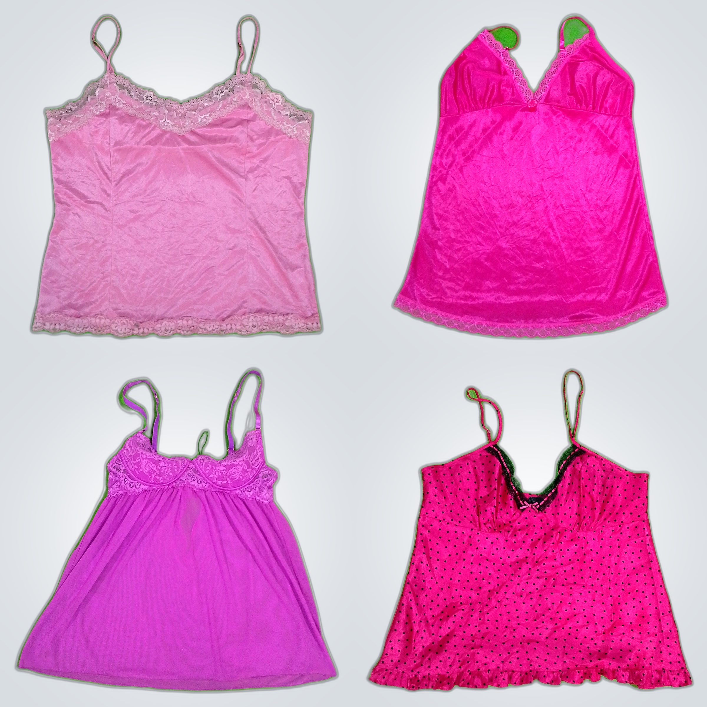 Y2K Lace Fusion Cami Tops