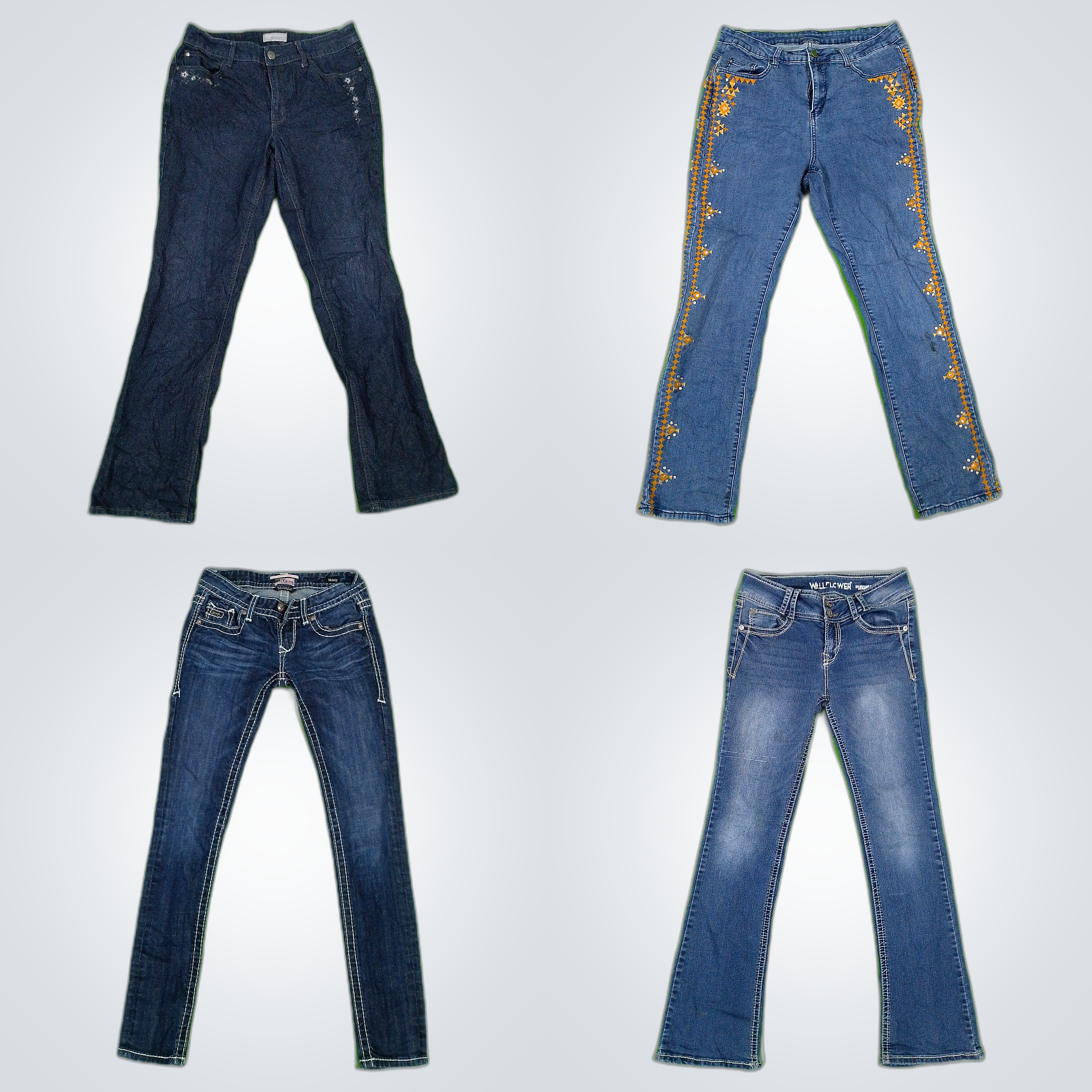 Y2K Embellished Flared Jeans